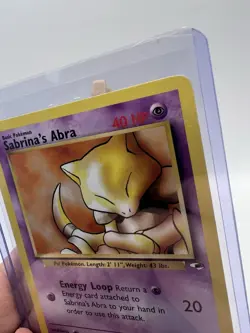 Sabrina's Abra 91/132 Gym Heroes Unlimited Pokemon Card LP - Image 3