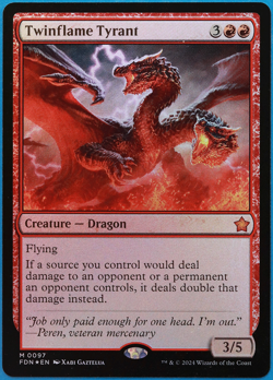 Twinflame Tyrant FOIL Foundations NM Red Mythic Rare CARD (500622) ABUGames - Image 1