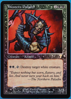 Western Paladin FOIL 7th Edition NM Black Rare MAGIC CARD (ID# 500679) ABUGames - Image 1