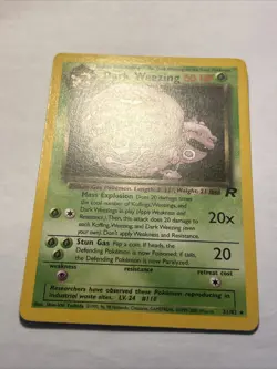 Dark Weezing 31/82 Team Rocket Pokemon TCG Vintage Non Holo Rare Card NEAR MINT - Image 4