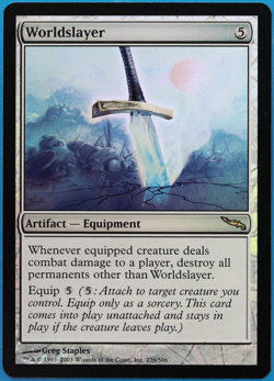 Worldslayer FOIL Mirrodin NM Artifact Rare MAGIC MTG CARD (ID# 500677) ABUGames - Image 1