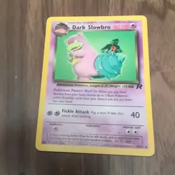 Pokemon Dark Slowbro TCG Team Rocket Rare Non-Holo Card 29/82 LP Condition - Image 1