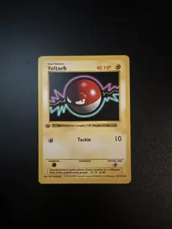 Voltorb 67/102 Base Set 1st Edition Shadowless LP Vintage Pokemon TCG Card - Image 1