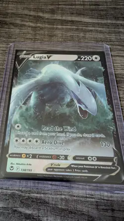 Pokemon Lugia v TCG Silver Tempest Ultra Rare Holo Card 138/195 Sword & Shield - Image 1