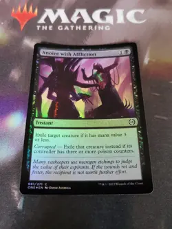 Mtg. Anoint with Affliction. Foil. Phyrexia: All Will Be One. Pack Fresh - Image 1