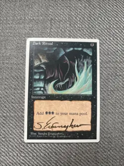MTG 1995 Sandra Everingham Signed Revised Dark Ritual Near Mint - Image 1