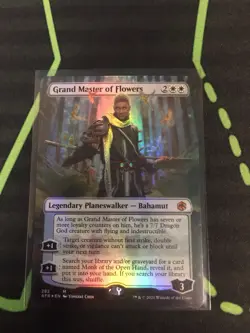 MTG Magic The Gathering Grand Master Of Flowers Foil Borderless DND Planeswalker - Image 1