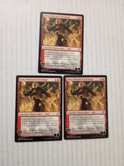 X3 MTG Jaya, Venerated Firemage War of the Spark 135/264 Regular Uncommon - Image 1