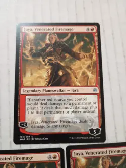 X3 MTG Jaya, Venerated Firemage War of the Spark 135/264 Regular Uncommon - Image 3