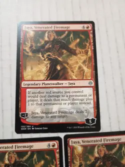 X3 MTG Jaya, Venerated Firemage War of the Spark 135/264 Regular Uncommon - Image 4