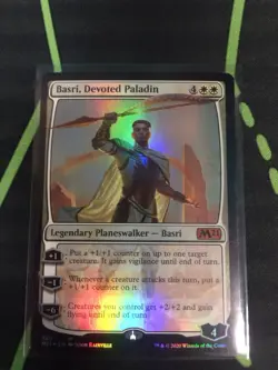 MTG Magic The Gathering Basri, Devoted Paladin Foil M21 Mythic Planeswalker - Image 1