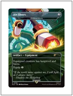 1x Air Shoes Foil Swiftfoot Boots, Secret Lair Sonic the Hedgehog, Magic MTG NM - Image 1