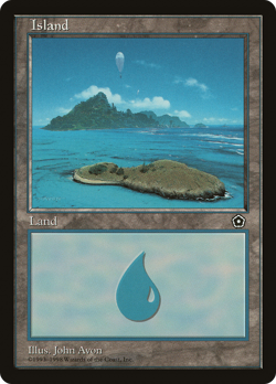Island (155) #155 (MP) Portal Second Age P02 Magic MTG - Image 1