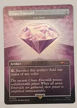 Chaos Emerald (Lotus Petal) Purple Secret Lair Drop 7034 Sonic Bonus MTG NM - Image 1