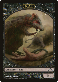 Rat Token #2 (MP) Gatecrash GTC Magic MTG - Image 1