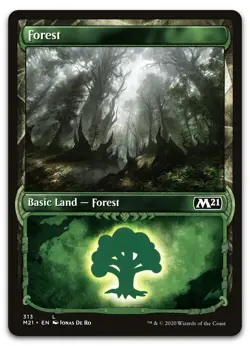 Forest (Showcase) #313 (LP) Core Set 2021 M21 Magic MTG - Image 1
