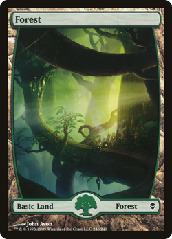 Forest (246) - Full Art #246 (MP) Zendikar ZEN Magic MTG - Image 1