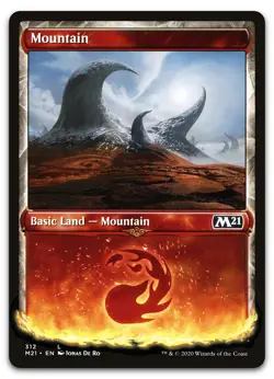 Mountain (Showcase) #312 (LP) Core Set 2021 M21 Magic MTG - Image 1