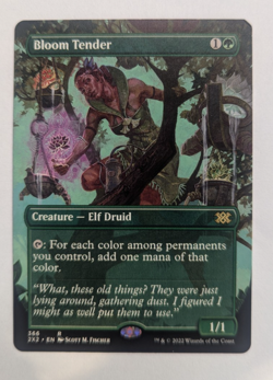 Magic Mtg Double Masters 2022 Borderless Bloom Tender lightly played - Image 1