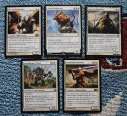MTG 5x Rare White Creatures Rhox Faithmender Felidar Sovereign, Stonehewer Giant - Image 2