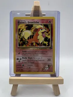 2000 Pokemon Gym Challenge Blaine’s Growlithe #62/132 LP/MP - Image 1
