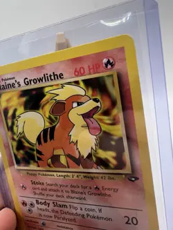 2000 Pokemon Gym Challenge Blaine’s Growlithe #62/132 LP/MP - Image 3