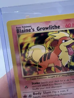 2000 Pokemon Gym Challenge Blaine’s Growlithe #62/132 LP/MP - Image 4