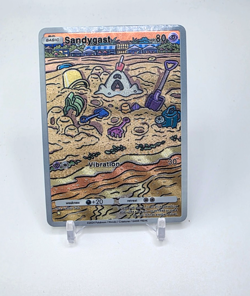 Custom Textured Holo Foil Sandygast Pokemon Card READ DESCRIPTION BELOW - Image 1
