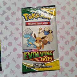 Evolving Skies -Pokemon TCG - Fun Pack Booster Factory Sealed (3 Cards) - Image 1