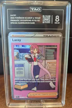 Pokemon Lacey 175/131 TAG 9 NM MT Special Illustration Rare Prismatic Evolutions - Image 1