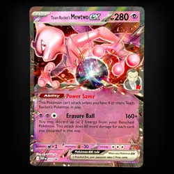 Team Rocket's Mewtwo ex 205 Sv: Scarlet & Violet Promo Cards Holo Pokemon TCG NM - Image 1