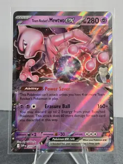 Pokemon TCG - Team Rocket's Mewtwo ex 205 Destined Rivals Black Star Promo, NM - Image 1