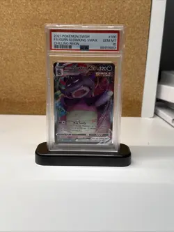 2021 POKEMON SWORD & SHIELD #100 FULL ART/GALARIAN SLOWKING VMAX PSA 10 - Image 1