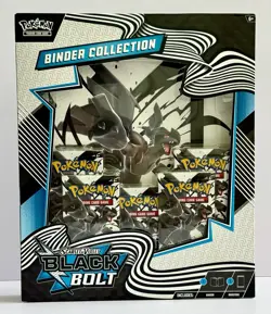 Pokemon TCG Black Bolt Binder Collection Box - Factory Sealed - Image 1