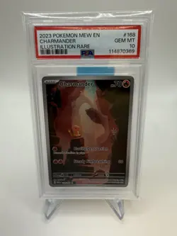 Charmander 168/165 PSA 10 - 2023 POKEMON Scarlet & Violet 151 Illustration Rare - Image 1