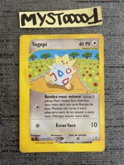 Carte Pokemon Togepi 114/147 Aquapolis Wizard Francais Occasion - Image 1
