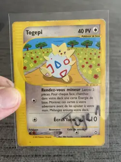 Carte Pokemon Togepi 114/147 Aquapolis Wizard Francais Occasion - Image 3
