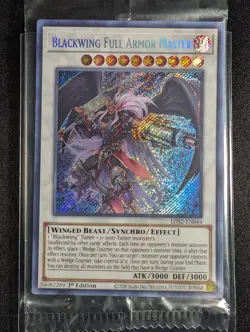 Yugioh Blackwing Full Armor Master LDS2-EN044 1st Edition Secret Rare Sealed NM - Image 1