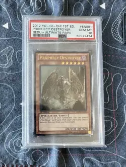 2012 PSA 10 YuGiOh Prophecy Destroyer 1st Edition Ultimate Rare - Image 1