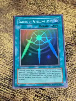 Yugioh Swords of Revealing Light LOB-101 Unlimited Super Rare NM - Image 1