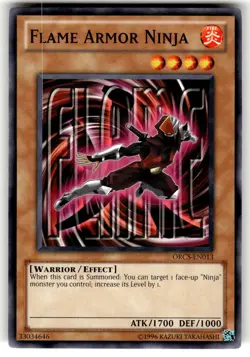 YuGiOh Order of Chaos Card ORCS-EN013 C Flame Armor Ninja - Image 1