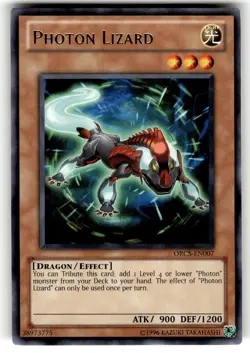 YuGiOh Order of Chaos Card ORCS-EN007 R Photon Lizard - Image 1