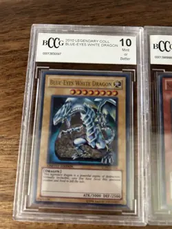 Yugioh Blue-Eyes White Dragon Slifer Ra Graded BCCG 10 - Image 4