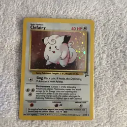 NM Clefairy 6/130 Base Set 2 Holo Rare Pokemon Card - Image 3