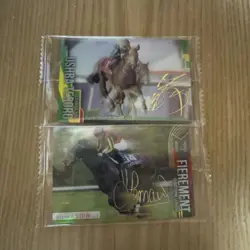 [SC] mc120 Ushubatesoro Fierman Signed Card Horse Racing Wafer - Image 1