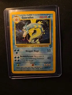 Pokemon TCG Gyarados Holo Unlimited Rare Card 7/130 Base Set 2 - Image 1