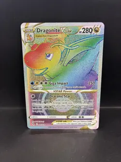 Dragonite VSTAR Holo Rainbow Secret Rare Pokemon Go 2022 TCG Card #81/78 SWSH - Image 1