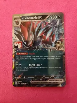 N's Zoroark Ex Pokemon Prize Pack Series 7 Promo Pokemon Card NM Stamp - Image 1