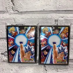 Two DRAGON BALL SUPER STORE CAMPAIGN 60 CARD SLEEVES GOKU COLLECTION SAIYAN X2 - Image 1