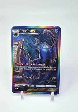 Custom Textured Holo Foil Lunala Pokemon Card READ DESCRIPTION BELOW - Image 1